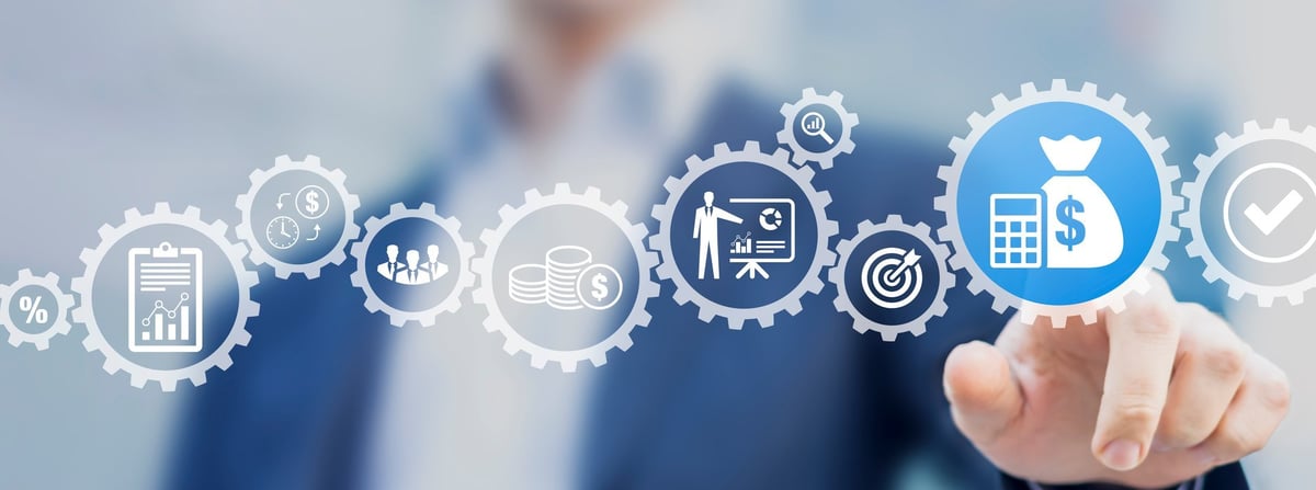 Executive CFO crafting and validating a company income and expenses forecast
